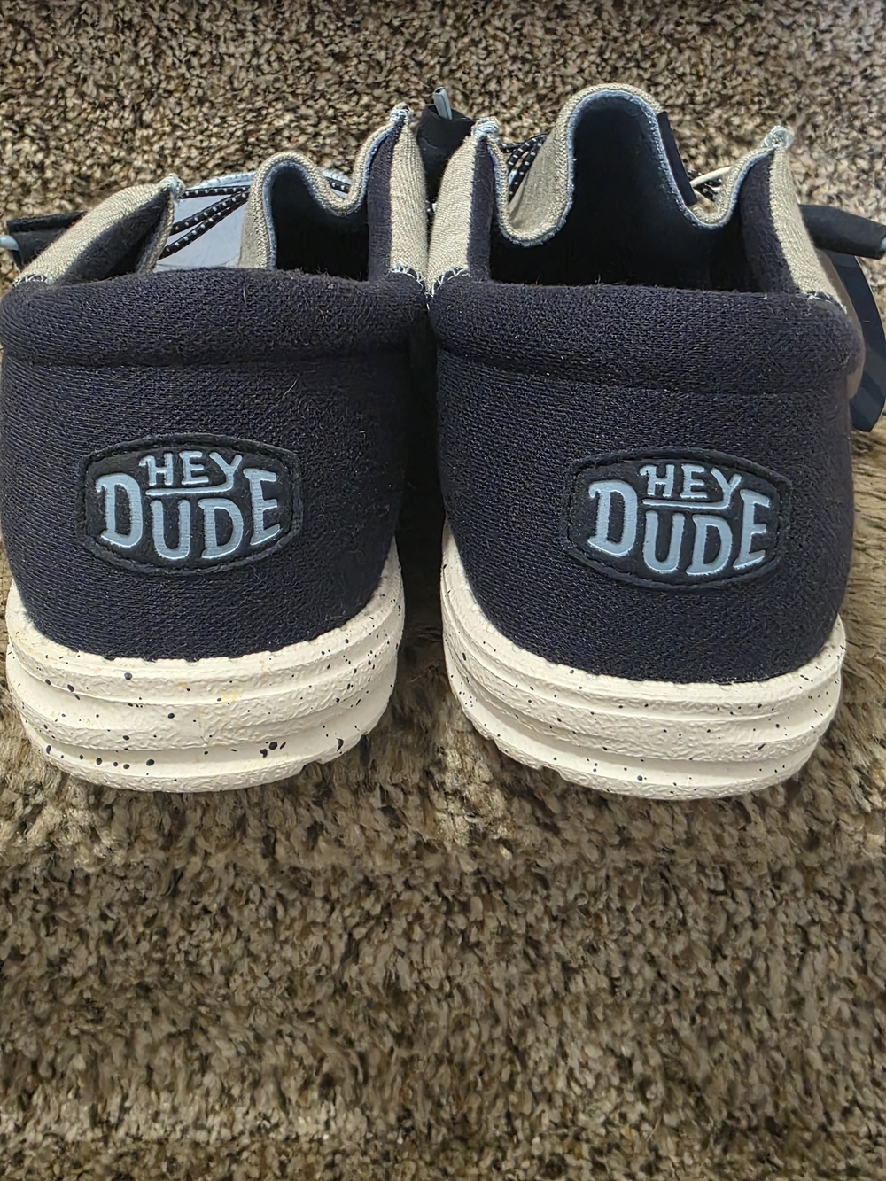 Hey Dude Light Blue Canvas Slip-On Loafers with Gray Trim - Picture 5 of 8